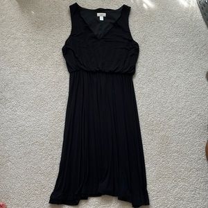 LOFT Outlet Black Jersey-knit Dress